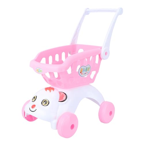 ifundom Simulationswagen für kinderladen kaufmannsladen Einkaufswagen für die Entwicklung kinderschubkarre Auto Trolley- Mini-Einkaufswagen Plastik Rosa von ifundom