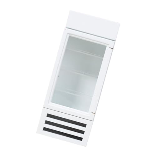 ifundom Simulierter Kühlschrank Mini-Getränkekühlschrank Miniaturkühlschrank Kitchen Toys for kinderküche Mini-Hausdekoration Mini- -Kühlschrank aus Holz hölzern Weiß von ifundom
