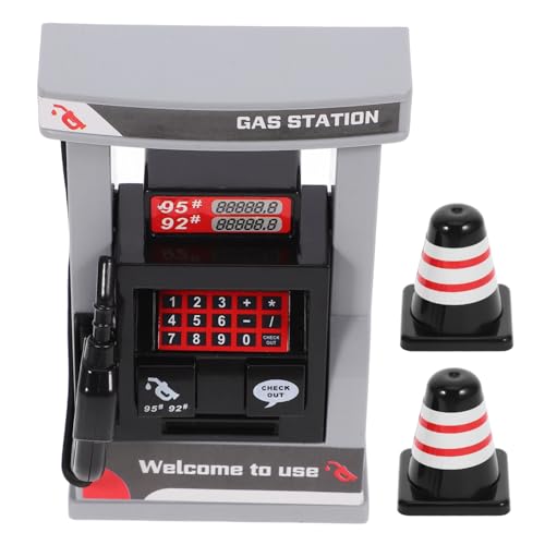 ifundom Simuliertes Tankstellenmodell aus Robustem Pädagogisches mit Roadblocks Realistisches DIY Gasstation für Sicheren und Lernen von ifundom