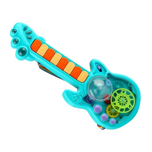 ifundom Sound- und Lichtgitarrenspielzeug Licht- und Musikgitarrenspielzeug Musikalisches Gitarrenspielzeug elektrisch Gitarrengeschenk Gitarrenzubehör Plastik Zufällige Farbe von ifundom