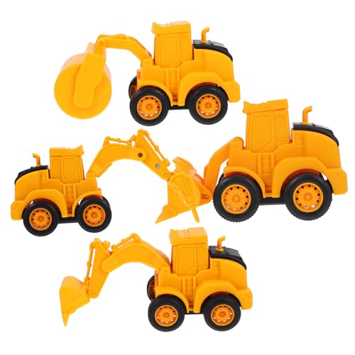 ifundom 4 Stücke Kinder Frontlader Modell Simulation Engineering LKW Spielzeug BAU Fahrzeug Spielzeug Set von ifundom