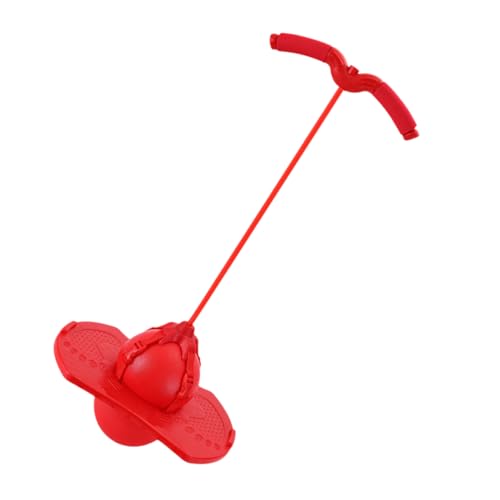 ifundom Springball mit Griff Übungsball mürrisches Krabbelspielzeug Fliegender Ball fliegen Bälle im Freien flummies f�r hupfball für Children Toys Sportzubehör rot von ifundom