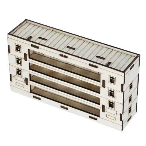 ifundom Stadtbürogebäude Tiny House Building Kit DIY Miniaturprojekte Kleines Holzhausmodell Für Sandtischmodell Miniaturdekorationen Ornamente von ifundom