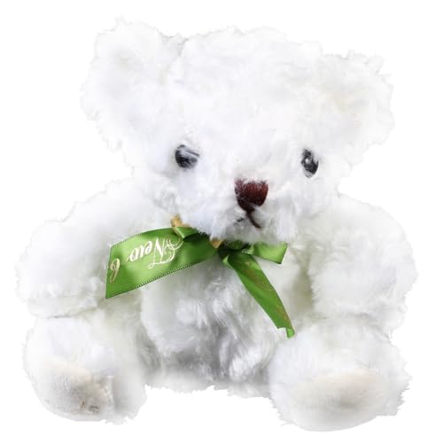 ifundom Süßes Bären-plüschtier Plüschbärenpuppe Kuscheltier Für Teenager Bär Plüschpuppe Kuscheltiere Bär Kleiner Bär Stofftier Ausgestopfte Bärenpuppe Stofftier Bär Weiß Pp Baumwolle von ifundom