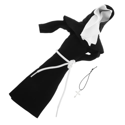 ifundom Süßes Nonnenkostüm Für Kuscheltiere, Ideal Für Kostümpartys, Rollenspiele, Plüschtier-Outfit Für Kirchenszenen-Requisiten, DIY-puppenkleidung Für Mini-plüsch, Schwarz ifundom Süßes Nonnenkostüm Für Kuscheltiere, Ideal Für Kostümpartys, Rollenspiele, Plüschtier-Outfit Für Kirchenszenen-Requisiten, DIY-puppenkleidung Für Mini-plüsch, Schwarz von ifundom