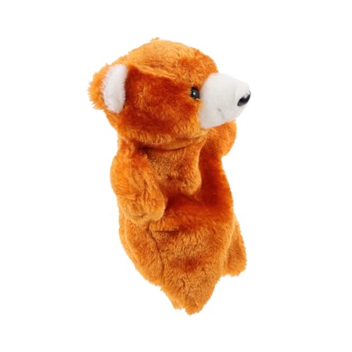 ifundom Teddybär-handpuppe Plüschpuppe Deckel Cartoon-Marionette GOO Prop-Marionette Puppe Marionette Fussel Plätzchen Flasche Kleine Tierpuppe Korsage Hasen Tülle Pp Baumwolle Chocolate von ifundom
