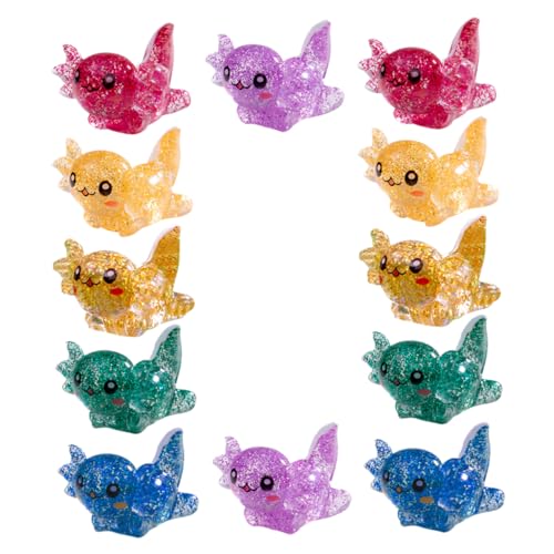 ifundom Teiliges Axolotl Figuren Set Aus Kunstharz Für DIY Gartendekoration Winzige Axolotl Minifiguren Für Terrarien Und Puppenhäuser Niedliche Tierfiguren Zur Verschönerung von ifundom