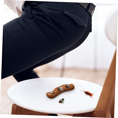 ifundom Teiliges Fake Poop mit Realistischen Fake Maggots Fliegen und Kakerlaken Langlebige Scherzartikel für Halloween April Fools Day und Partyspaß Täuschend Echtes Streichspielzeug für von ifundom