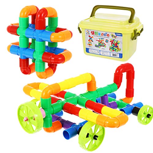 ifundom Teiliges Kinderstapelblockspielzeug Lustige Bausteine Für Frühkindliche Bildung Buntes DIY Konstruktionsspielzeug Praktischer Aufbewahrungsbox Für Kreative von ifundom