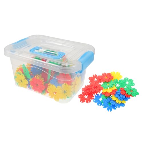 ifundom Teiliges Montessori Bausteine Set Für Bunte Schneeflockenförmige Teile Kreatives Und Verbindbares Für Vorschulkinder Fördert Problemlösung Und Kreativität von ifundom