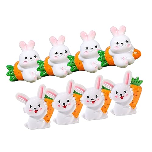 ifundom Tiere Figuren Gartendeko Miniatur 8er Set Miniatur Hase Figuren Aus Harz Niedliche Kaninchen Deko Für Garten Büro Und Zuhause Kleine Tiermodelle Für Tischdekoration Und Geschenkideen von ifundom