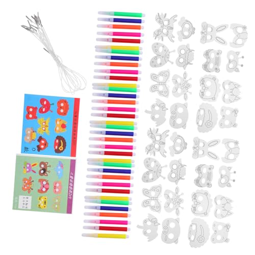 ifundom Tiermasken Bastelset zum Bemalen mit Stiften DIY Kreative Masken für Geburtstag Halloween Fasching Künstlerisches Bastelspiel für Mädchen und Jungen von ifundom