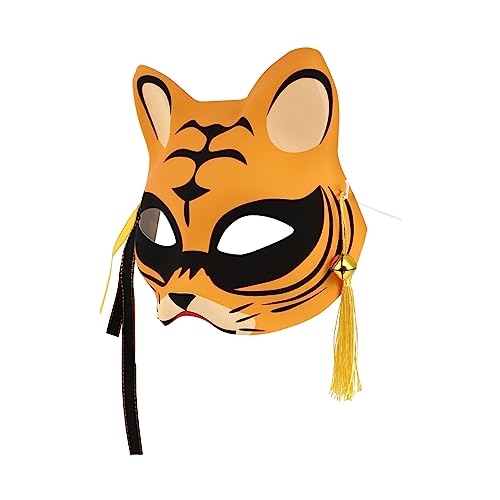 ifundom Tiger Maske halloween masken halloweenmaske gesichtsmaske halloween lustige masken leere Katzenmaske Cosplay-Maske Ghul Halbgesichtige Tigermaske Cosplay-Tigermaske Plastik Yellow ifundom Tiger Maske halloween masken halloweenmaske gesichtsmaske halloween lustige masken leere Katzenmaske Cosplay-Maske Ghul Halbgesichtige Tigermaske Cosplay-Tigermaske Plastik Yellow von ifundom