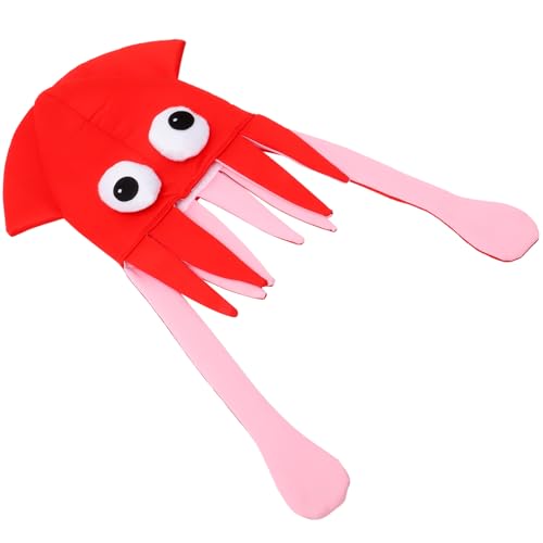 ifundom Kostümhut Mit Oktopus-muster Kinderparty-krone Rot Für Geburtstagspartys Papre-party Kopfschmuck Foto-requisiten Cosplay-zubehör von ifundom