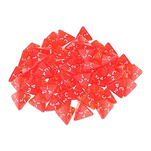 ifundom Spielwürfel-Set – 60 Stück Acrylwürfel Rot Form Ideal Für Brettspiele Und Partyspaß von ifundom