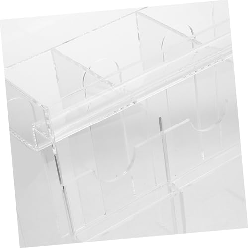 ifundom Transparenter Acryl-kartenorganizer mit Mehrfachfächern Kartenspender und Sammlerbox für Business- Trading Fotokarten Platzsparend und Leicht zu Reinigen für Schreibtisch und Büro von ifundom