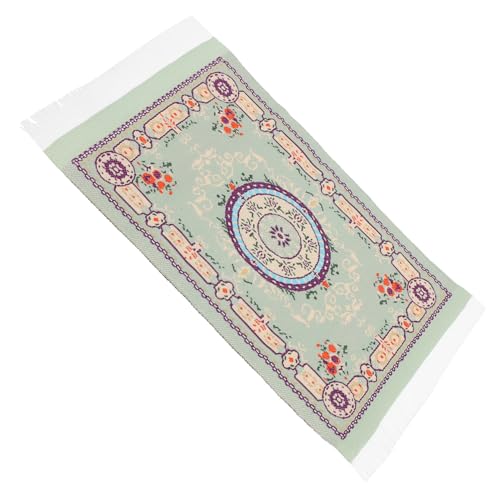 ifundom Puppenhaus Mini Türkische Fransen Gewebt Teppich Puppe Miniatur Szene Bodenmatte Grün 1pc ifundom Puppenhaus Mini Türkische Fransen Gewebt Teppich Puppe Miniatur Szene Bodenmatte Grün 1pc von ifundom