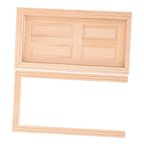 ifundom Türmodell Frontgriff Puppenhaus Weihnachtsdekoration Puppenhausmöbel Miniatur Puppenhausmöbel Maßstab Mini Hausmöbel Tür Miniaturen Realistische Mini Tür Holz Beige von ifundom