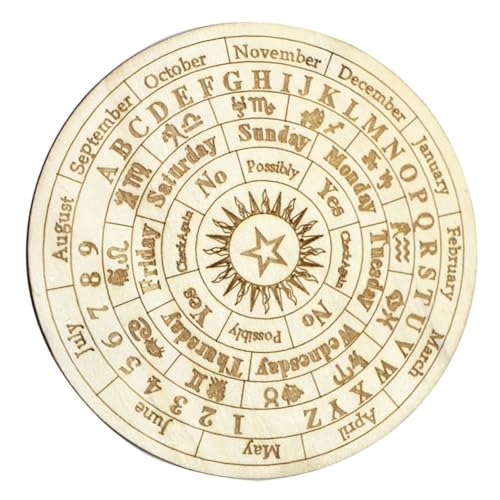 ifundom Universelle Symboltafel Pendelbrett Platte Wünschelruten Dowsing Servierdekor Dekorative Schneidebretter Wahrsagetafel Mit Geschnitztem Muster Figuren Spiel Planke Beige Buchsbaum von ifundom