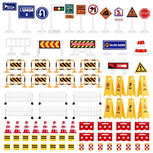 ifundom Verkehrsschilder Set für Teiliges Spielzeugstraßenschild Set mit Verkehrssignalen für Kreative Verkehrserziehung und Sicheres Fördert Fantasie und Lernen von ifundom