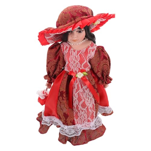 ifundom Viktorianisches Puppenmodell, Elegante Keramikpuppe, Heimtischdekoration, Einzigartige Sammlerfigur, Keramikpuppenstatuen, Desktop-keramikstatue von ifundom