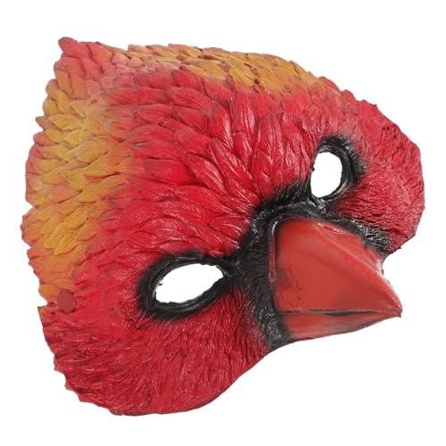 ifundom Vogelkopf Maske Rote Tierkopfmaske PU Material Lifelike Karneval Party Maske Lustige Tiergesichtsmaske für Kostümspiele und Maskenball ifundom Vogelkopf Maske Rote Tierkopfmaske PU Material Lifelike Karneval Party Maske Lustige Tiergesichtsmaske für Kostümspiele und Maskenball von ifundom
