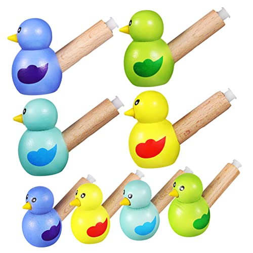 ifundom Vogelpfeifen Aus Holz Für Kleinkinder Musikinstrumente Lernspielzeug Cartoon-formen Keine Grate Sicher Für Kinder 8 Stück von ifundom