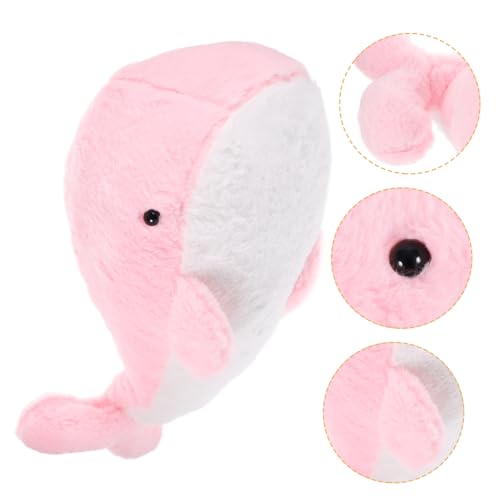 ifundom Walpuppe Stoffwale tierisches Kinderwagen Kinderwagenspielzeug ausgestopfter Wal Walspielzeug für Kleinkinder wal Kuscheltier Mädchen Plüsch Rosa von ifundom