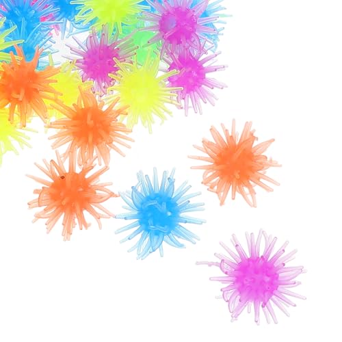 ifundom Wandkriechende Klebrige Spielzeuge Für Kinder – 50 Stück Bunte Fensterkrabbelbälle Die Klebrige Dehnbare Wandbälle Rollen Partygeschenk-Stuffer-Requisiten von ifundom