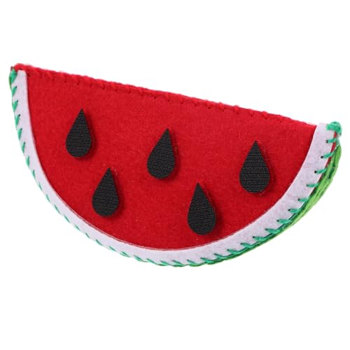 ifundom Wassermelonen-Filzspielzeug Wassermelonenfrucht vorgeben Obst kinderspielzeug Wassermelonen-Simulationsspielzeug Wassermelonenspielzeug mit Filzstruktur gefühlt von ifundom