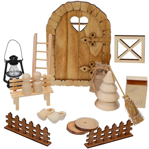 ifundom Weihnachten Puppenhaus Zubehör Miniatur Tür Stuhl Fenster Besen Briefkasten Für Party Mini Haus ifundom Weihnachten Puppenhaus Zubehör Miniatur Tür Stuhl Fenster Besen Briefkasten Für Party Mini Haus von ifundom