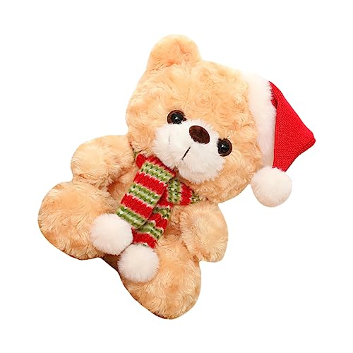 ifundom Weihnachtsbär Süßes Bärenspielzeug Plüschhase Spielzeugbär Kleines Faultier Rentier Weihnachten Stofftier Party Dekoration Babypuppe Plüschbär Kurzer Plüsch von ifundom