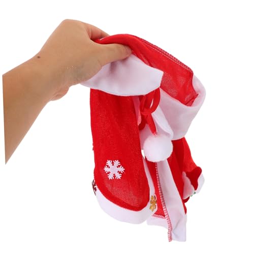 ifundom Weihnachtskostüm Mit Kapuze Für Junge Mädchen Weicher Roter Samtumhang Für Feiertagsveranstaltungen Integrierte Weihnachtsmannmütze Leicht Zu Tragendes Design von ifundom