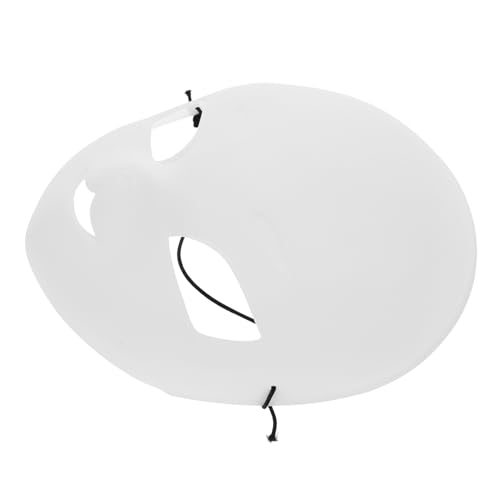 ifundom Weiße Dicke PVC Fox Maske ohne Muster Mattierte DIY Gesichtsmaske für Halloween Karneval Cosplay Handbemalbar mit Großen Augen Vielseitig für Party und Maskerade von ifundom
