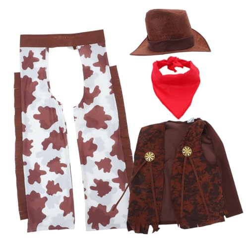 ifundom Western Cowboy Kinderkostüm Set Teilig Leicht Atmungsaktiv Robust für Geburtstag Halloween Karneval Party Jungen Western Outfit Geburtstagsfeier Cosplay ifundom Western Cowboy Kinderkostüm Set Teilig Leicht Atmungsaktiv Robust für Geburtstag Halloween Karneval Party Jungen Western Outfit Geburtstagsfeier Cosplay von ifundom