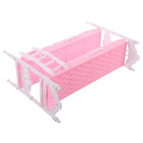 ifundom 30cm Prinzessinnen Puppenbett Miniatur Minihaus Puppenhaus Etagenbett Baby Puppenzubehör Spielzeug von ifundom