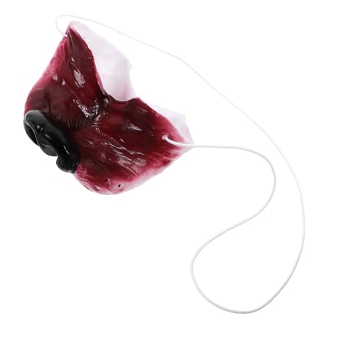 ifundom Wolf Hund Nase Kostüm Zubehör Leichtes Bequemes Cosplay Tier Nasenprop für Halloween Party Waschbar Langlebig Realistische Wolfshund für Tierkostüm und Bühnenauftritte von ifundom