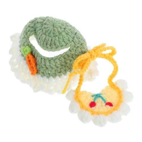 ifundom Wunderschöne Gewebte Kopfbedeckung und Spucktuch für Puppen Vielseitig Einsetzbar als Kostümhut und Foto-Requisite Kompatibel mit Labubu für Party und Cosplay von ifundom