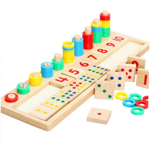 ifundom Würfel Für Jungen Und Mädchen 75-teiliges Lernspielzeug-Set Aus Holz Zählspiel Blockspielzeug Lernhilfe Für 3–5-jährige Jungen von ifundom