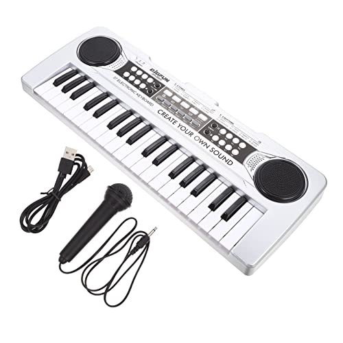 ifundom elektronisches Orgelspielzeug Musikspielzeug für Musikinstrument Kinderklavier intelligentes Musikspielzeug Plastik Silber von ifundom