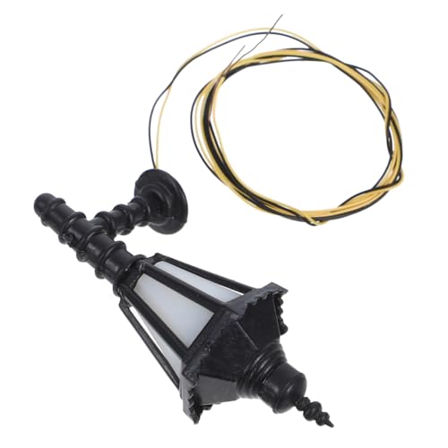 ifundom modellhaus Szene zubehör Wandlampe kleine Wandleuchte Puppenhaus-Miniaturzubehör Miniatur-Szenenmodell spielzeughaus dollhaus Kinderzimmer Dekoration 1:25 Minilicht Black von ifundom