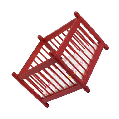 ifundom Maßstab 112 Kinder Puppenhaus Holz Miniatur Bett Spielzeug Rot Farbe Einfach Zu ifundom Maßstab 112 Kinder Puppenhaus Holz Miniatur Bett Spielzeug Rot Farbe Einfach Zu von ifundom