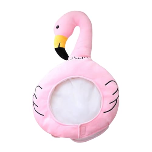 ifundom Flamingohut Cosplay-Kopfbedeckung Plüsch Beanie Mütze Cartoon-Hut Tiara stutzenhalter Plüsch-Flamingo-Mütze lustige Kopfbedeckung Karikatur Kleidung das Foto Rosa von ifundom