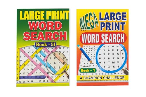 ihoot 2 Stück sortierte A4 Großdruck-Wortsuchbücher für Erwachsene | Reisespiele Puzzlebücher für Erwachsene | Wortspiele und Worträtsel, Geschenke für Sehbehinderte | Über 190 Puzzles ihoot 2 Stück sortierte A4 Großdruck-Wortsuchbücher für Erwachsene | Reisespiele Puzzlebücher für Erwachsene | Wortspiele und Worträtsel, Geschenke für Sehbehinderte | Über 190 Puzzles von ihoot