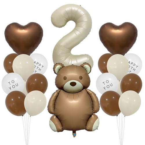 ihreesy Liebenswerte Cartoon-Tier-Aluminiumfolienballons, Matte Blasen, Liebesnummern-Thema für Kinderpartys von ihreesy