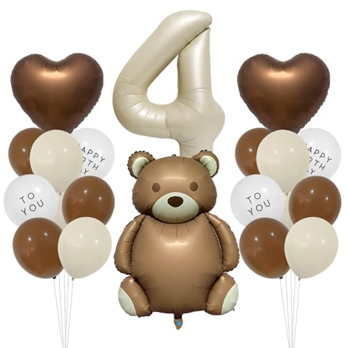 ihreesy Liebenswerte Cartoon-Tier-Aluminiumfolienballons, Matte Blasen, Liebesnummern-Thema für Kinderpartys von ihreesy