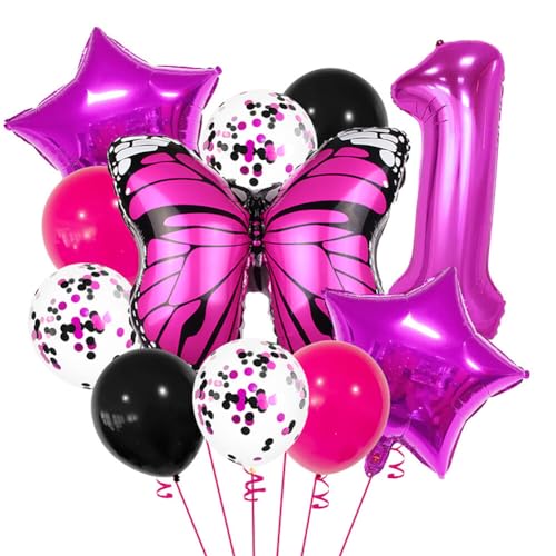 ihreesy Rosa Schmetterling 32-Zoll Aluminium Folienballon, Perfekt zur Dekoration bei Geburtstagsfeiern, Verschiedene Größen Verfügbar von ihreesy