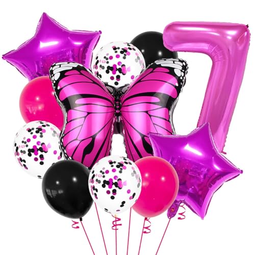 ihreesy Rosa Schmetterling 32-Zoll Aluminium Folienballon, Perfekt zur Dekoration bei Geburtstagsfeiern, Verschiedene Größen Verfügbar von ihreesy