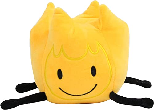 iiFi Battle for Dream Island Plüsch-Spielzeug, Bfdi Plushies Leafy/Firey/Flower/Bubble/Teardrop/Pen Gefüllte Puppen Spielzeug für Fans (Feuer, 13 x 13 x 13 x 13 cm) von iiFi