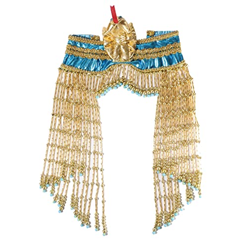 iiniim Ägyptische Kopfschmuck Zubehör Kleopatra Kobra Stirnband mit Perlen Deko Ägyptischen Königin Krone Nile Queen Kopfebedeckung Cosplay Halloween Dress Up Gold B One Size von iiniim